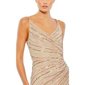 NWT MAC DUGGAL 10932 Dress in Nude size 4 Retail $598